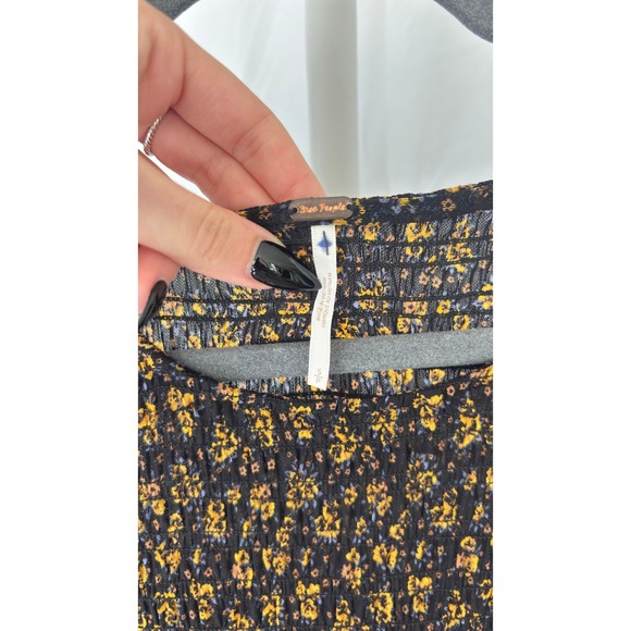 $128‎ Free People Black Hello & Goodbye Mesh Long Sleeve Maxi Dress Size Small - Picture 5 of 9